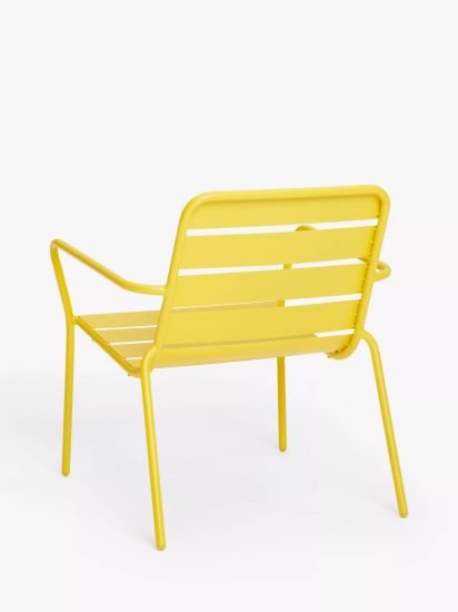 Metal Garden Lounge Chair, Yellow