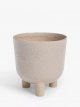 Medium Ceramic Indoor Footed Planter, 15cm, Brown