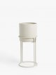 Indoor Floor Planter, Greige