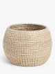 Seagrass Indoor Planter, Natural / White