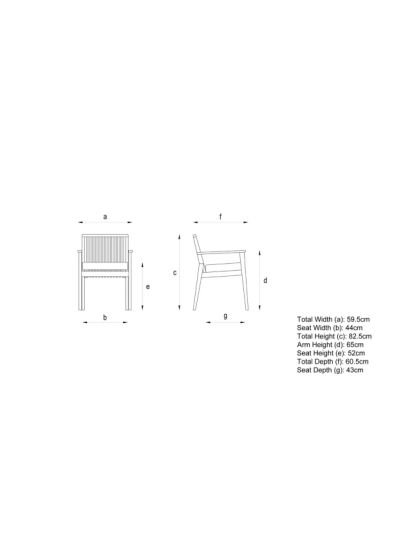 Dining Chair, Set of 2, (Acacia Wood), Natural