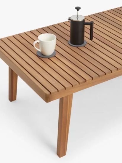 Rectangular Garden Coffee Table, 103cm, (Acacia Wood), Natural